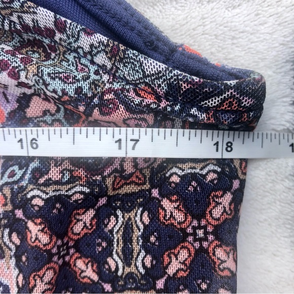 Bobbie Brooks Shirt Patchwork Geometric Sheer Sleeveless Sz. Medium - Picture 6 of 7